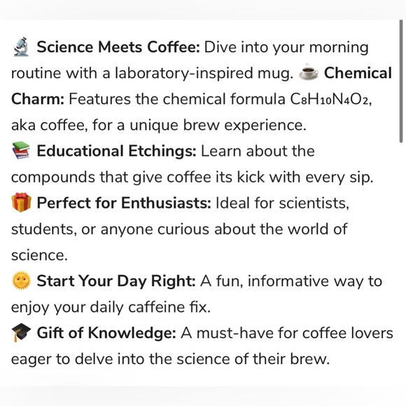 Caffeine Chemistry Beaker Coffee Mug 400ml - Picture 9 of 9